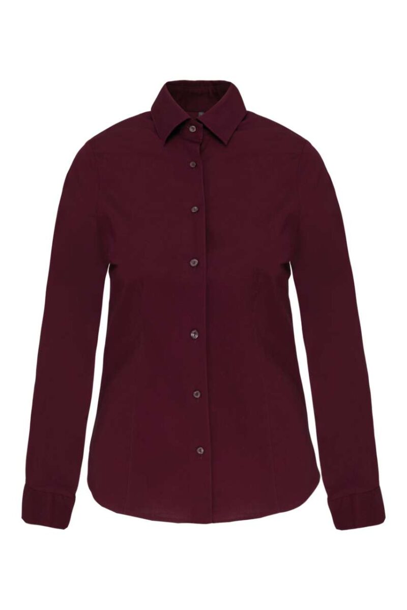 ka530-wine-a1 Kariban SHIRT LADIES LONG-SLEEVED STRETCH - Κρασί