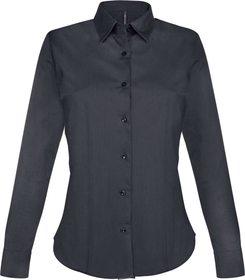 ka530-zinc-a1 Kariban SHIRT LADIES LONG-SLEEVED STRETCH - Γκρι του ψευδαργύρου