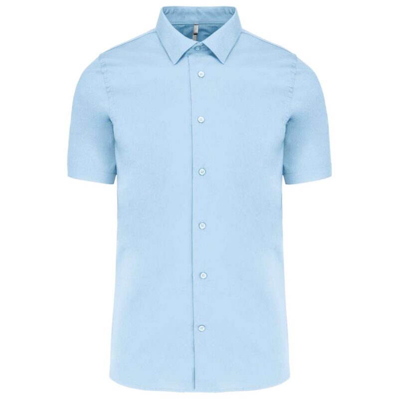 ka531-light_blue-a1 Kariban SHORT-SLEEVED COTTON/ELASTANE SHIRT - Ανοιχτό μπλε