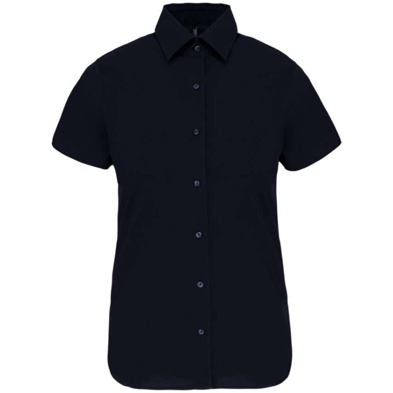 Kariban LADIES SHORT-SLEEVED COTTON/ELASTANE SHIRT - Μπλε μαρίν