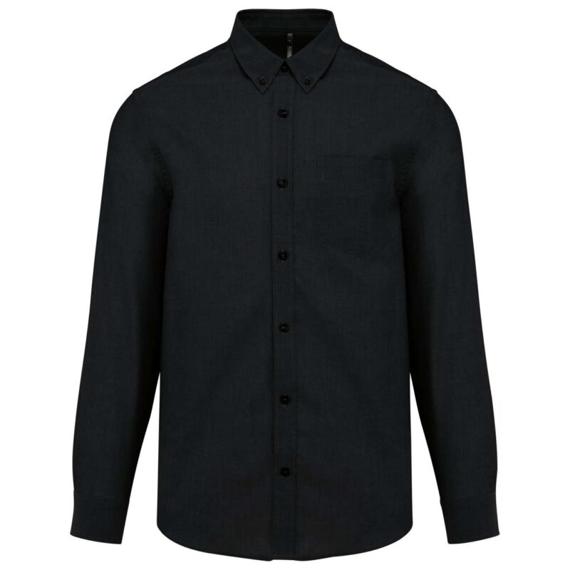 ka533-black-a1 Kariban SHIRT MEN'S LONG-SLEEVED OXFORD - Μαύρο