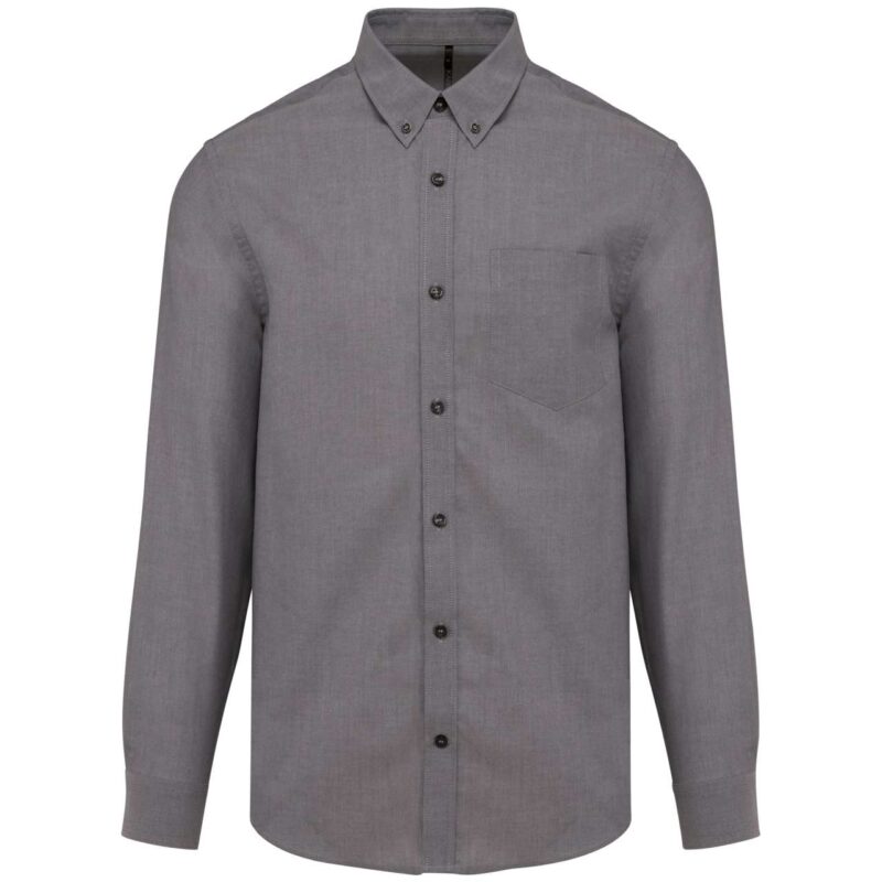 ka533-oxford_silver-a2 Kariban SHIRT MEN'S LONG-SLEEVED OXFORD - Ασημί Οξφόρδης