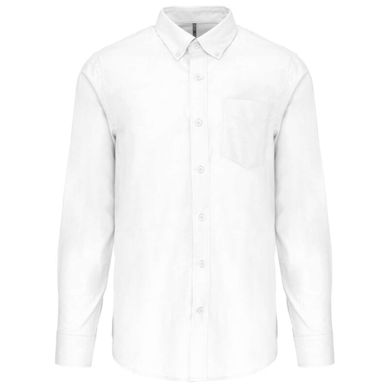 ka533-white-a1 Kariban SHIRT MEN'S LONG-SLEEVED OXFORD - Λευκό