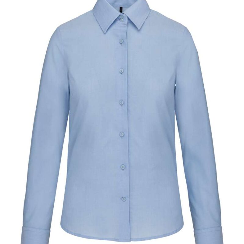 ka534-oxford_blue-a2 Kariban Γυναικείο Μακρυμάνικο Πουκάμισο Oxford - Μπλε της Οξφόρδης