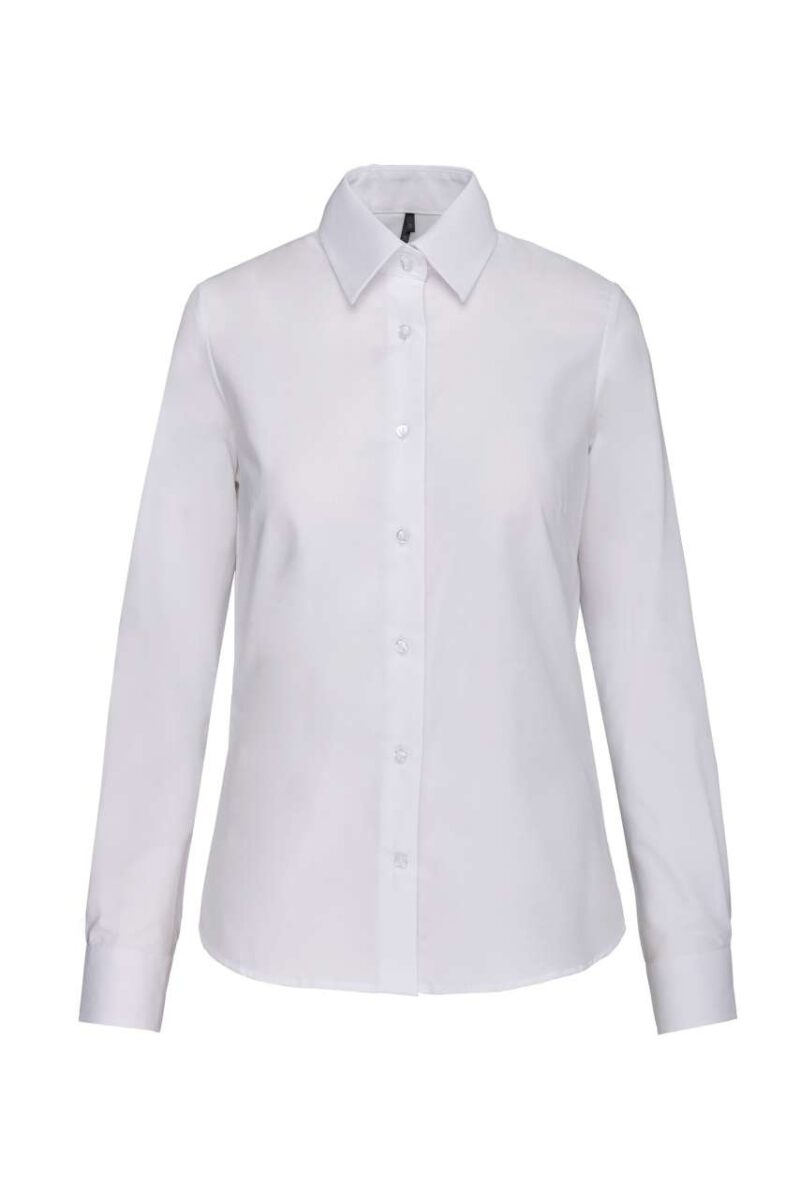 ka534-white-a2 Kariban Γυναικείο Μακρυμάνικο Πουκάμισο Oxford - Λευκό