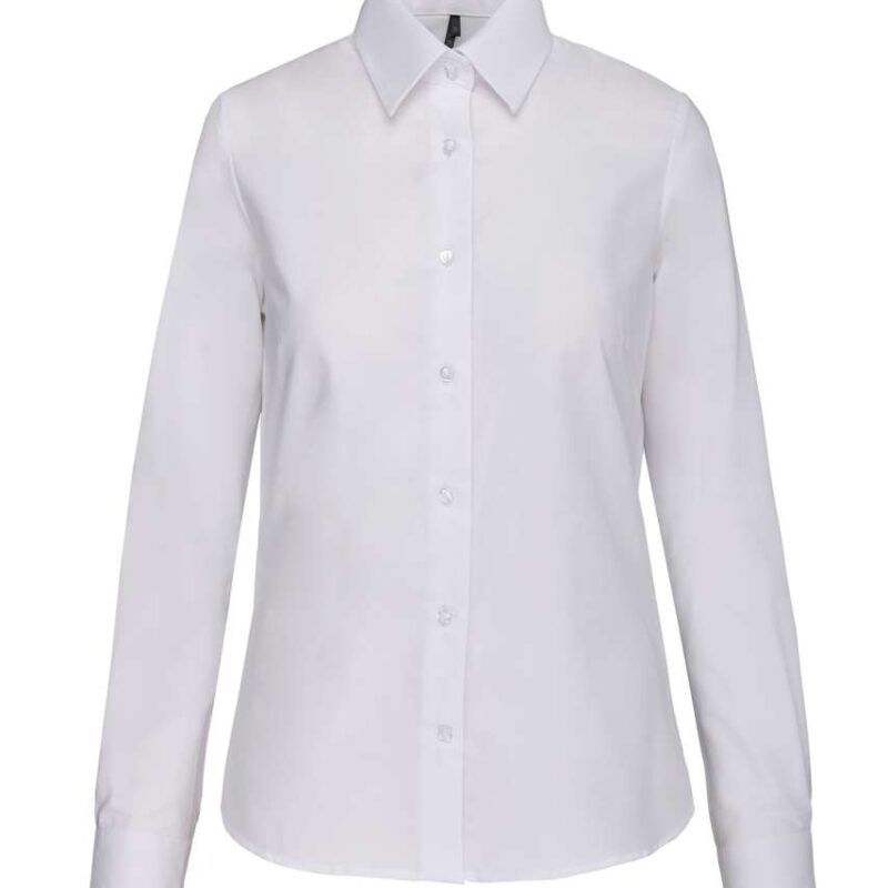 ka534-white-a2 Kariban Γυναικείο Μακρυμάνικο Πουκάμισο Oxford - Λευκό