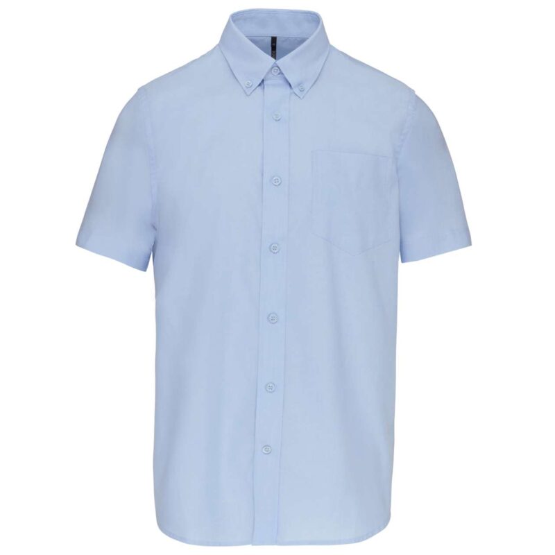 ka535-oxford_blue-a1 Kariban Ανδρικό SHORT-SLEEVED OXFORD SHIRT - Μπλε της Οξφόρδης