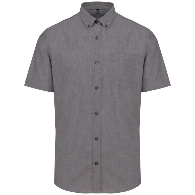 ka535-oxford_silver-a1 Kariban Ανδρικό SHORT-SLEEVED OXFORD SHIRT - Ασημί Οξφόρδης