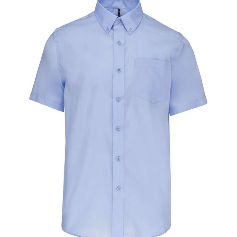 ka539-bright_sky-a2 Kariban MEN'S SHORT-SLEEVED NON-IRON SHIRT - Φωτεινό Γαλάζιο