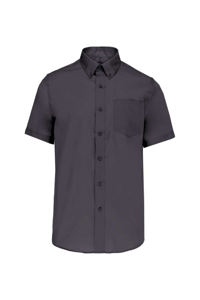 Kariban MEN'S SHORT-SLEEVED NON-IRON SHIRT - Γκρι του ψευδαργύρου