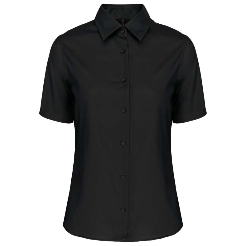 ka540-black-a1 Kariban LADIES' SHORT-SLEEVED NON-IRON SHIRT - Μαύρο