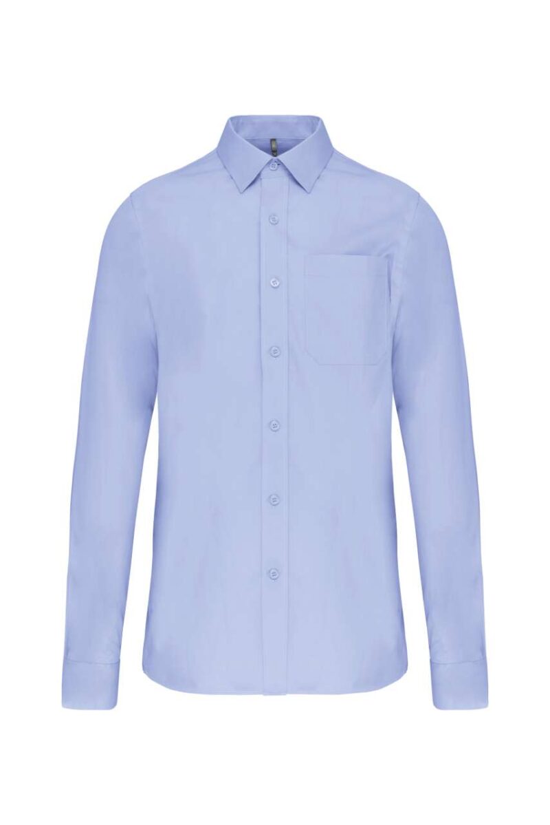Kariban MEN'S LONG-SLEEVED COTTON POPLIN SHIRT - Φωτεινό Γαλάζιο