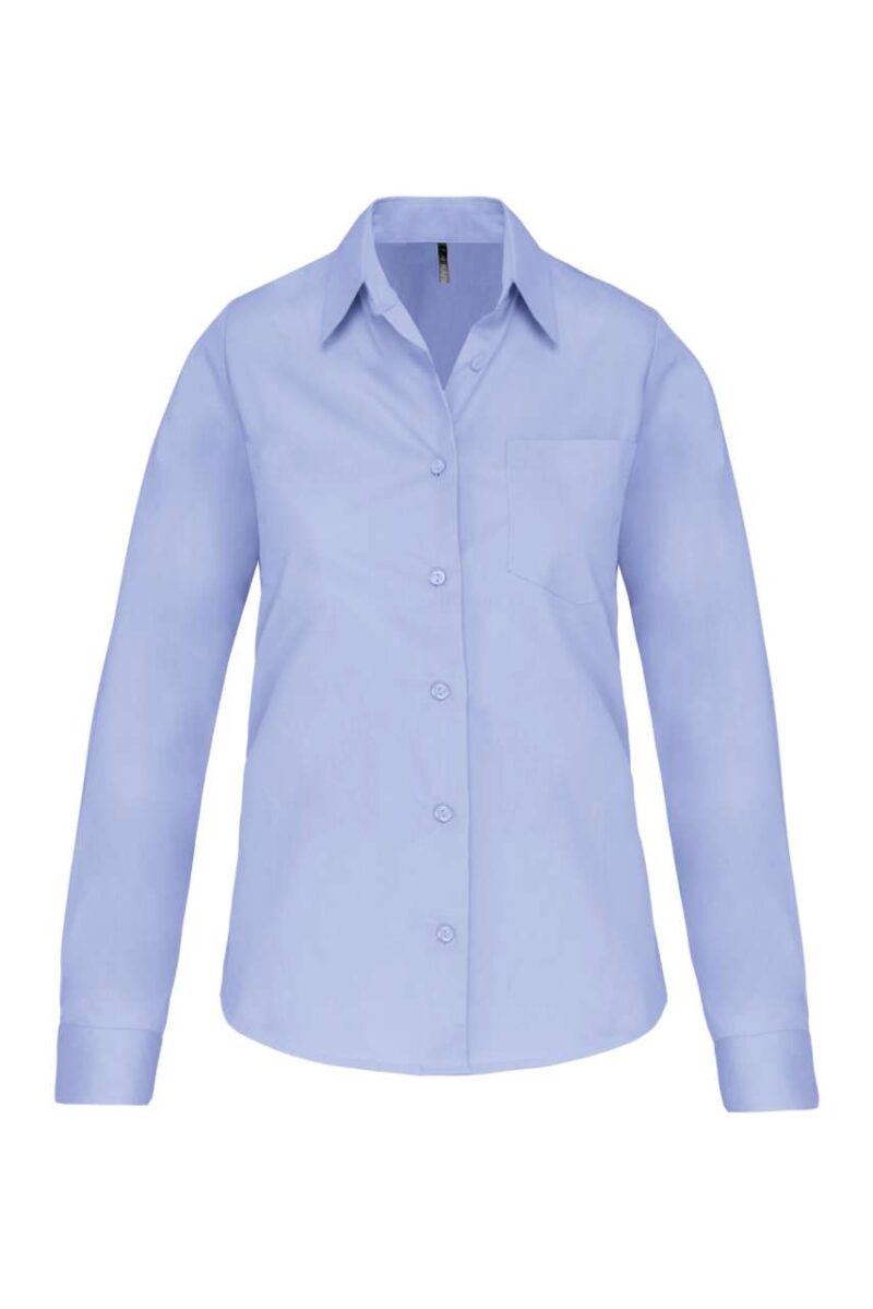 ka542-bright_sky-a1 Kariban SHIRT LADIES' LONG-SLEEVED COTTON POPLIN - Φωτεινό Γαλάζιο