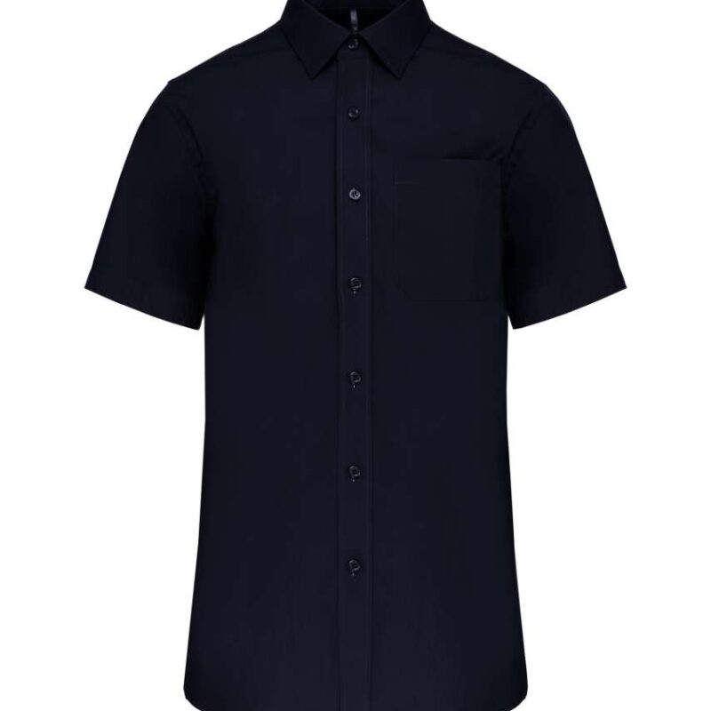 ka543-navy-a1 Kariban Ανδρικό Κοντομάνικο Πουκάμισο από Βαμβακερή Ποπλίνα - Μπλε μαρίν