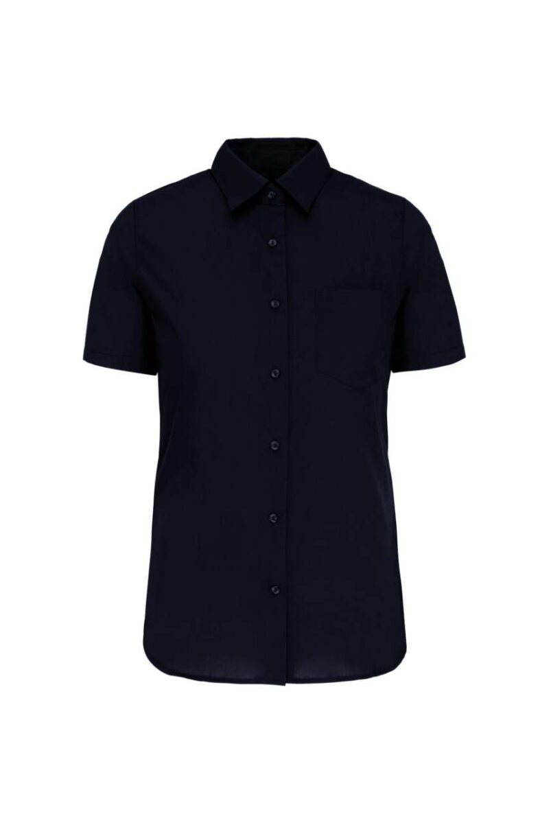ka544-navy-a2 Kariban ποπλίνα) - `SHIRT` -> Πουκάμισο (noun) Putting it together: A shirt is "πουκάμισο" (neuter). So adjectives need to be neuter. `LADIES'` -> Γυναικείο (feminine, but here it modifies "shirt" which is neuter, so " - Μπλε μαρίν