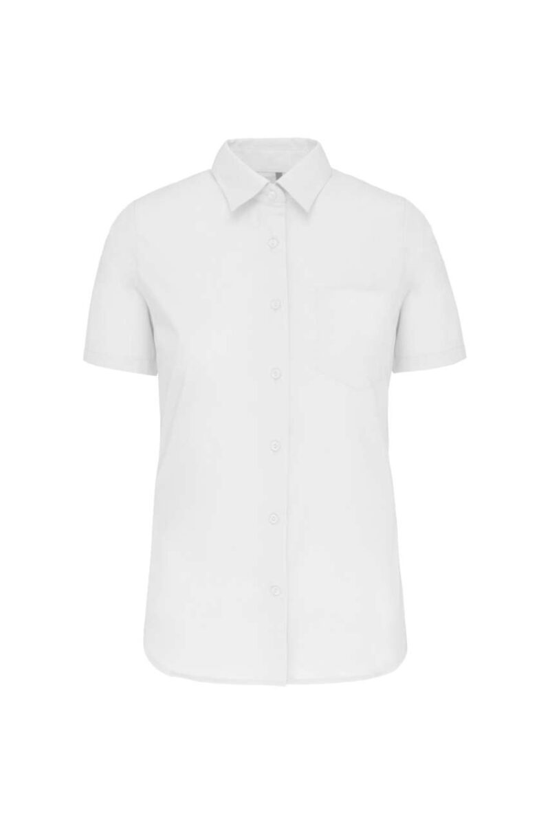ka544-white-a2 Kariban ποπλίνα) - `SHIRT` -> Πουκάμισο (noun) Putting it together: A shirt is "πουκάμισο" (neuter). So adjectives need to be neuter. `LADIES'` -> Γυναικείο (feminine, but here it modifies "shirt" which is neuter, so " - Λευκό