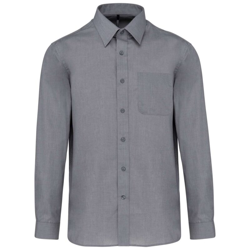 ka545-marl_storm_grey-a1 Kariban LONG-SLEEVED - JOFREY SHIRT - Marl Storm Grey