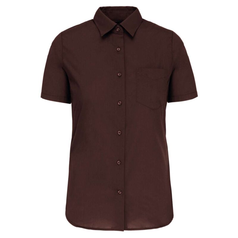 ka548-brown-a1 Kariban SHORT-SLEEVED - JUDITH' LADIES SHIRT - καφέ