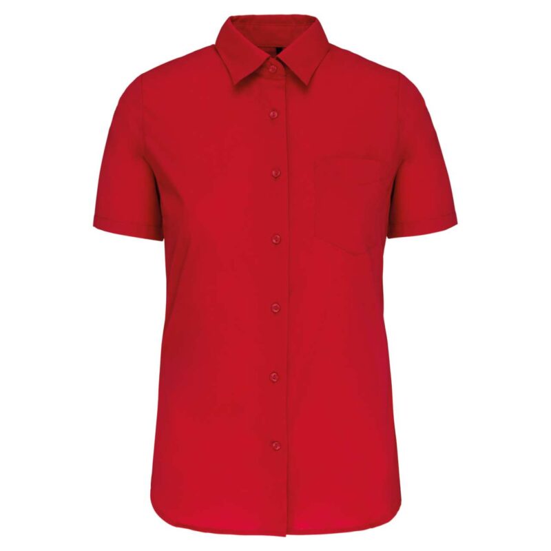 ka548-classic_red-a1 Kariban SHORT-SLEEVED - JUDITH' LADIES SHIRT - Κλασικό Κόκκινο