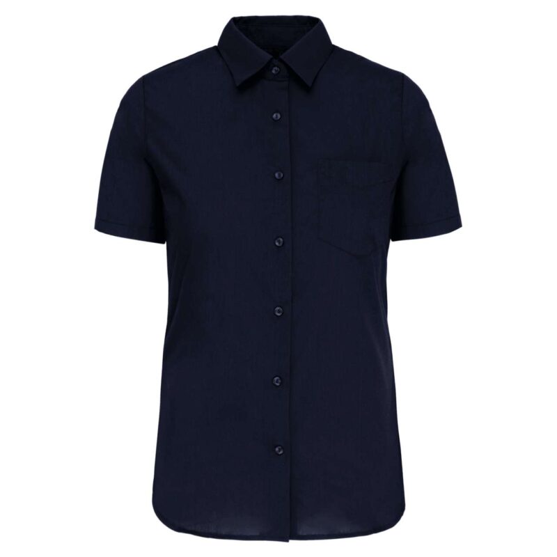 ka548-navy-a1 Kariban SHORT-SLEEVED - JUDITH' LADIES SHIRT - Μπλε μαρίν