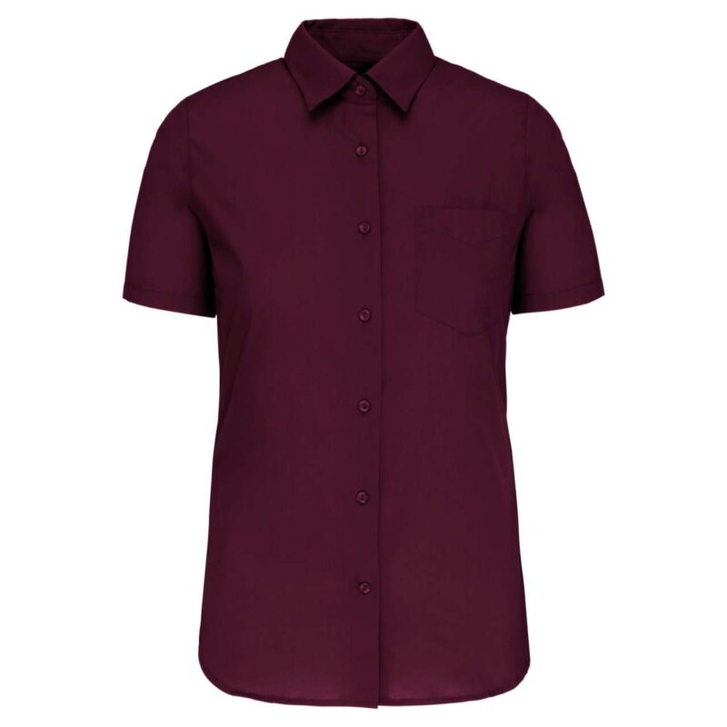 ka548-wine-a2 Kariban SHORT-SLEEVED - JUDITH' LADIES SHIRT - Κρασί