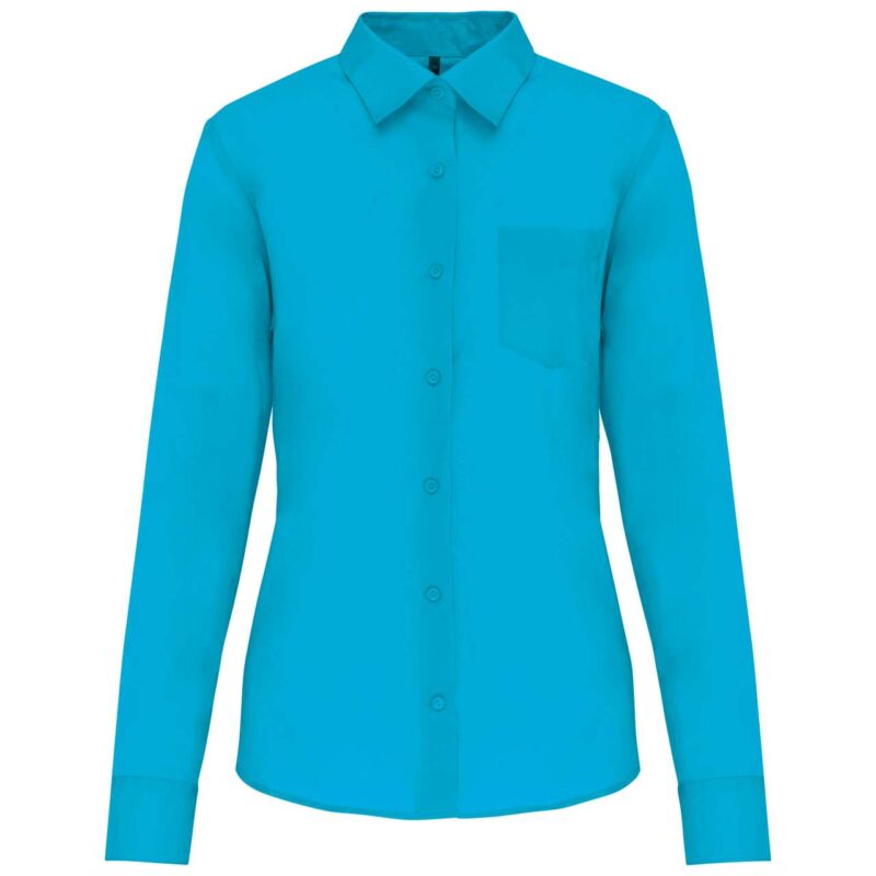 ka549-bright_turquoise-a1 Kariban LONG-SLEEVED - JESSICA' SHIRT LADIES - Φωτεινό Τυρκουάζ