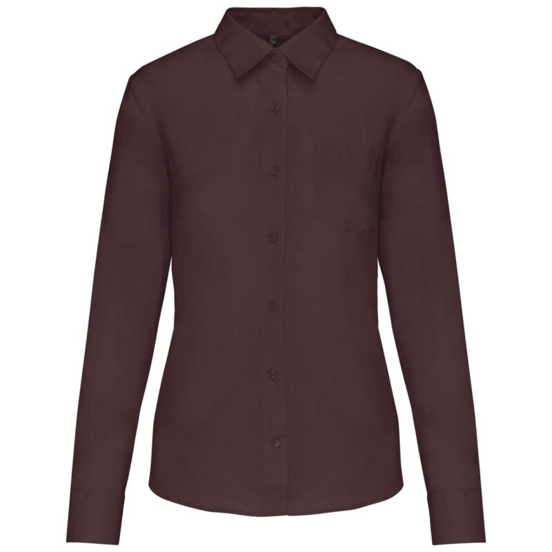 ka549-brown-a1 Kariban LONG-SLEEVED - JESSICA' SHIRT LADIES - καφέ