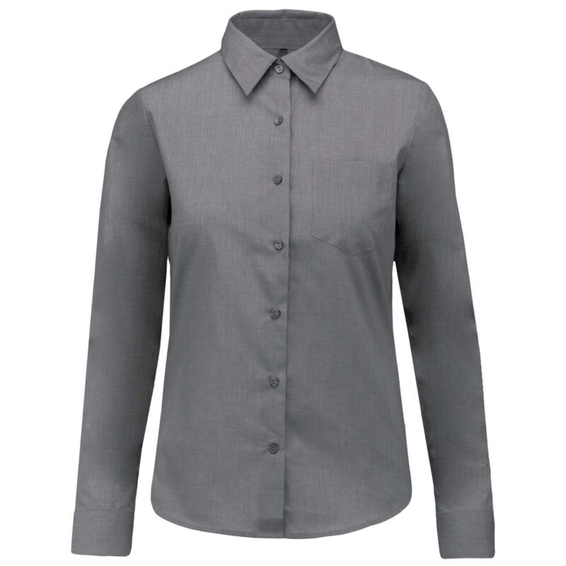 ka549-marl_storm_grey-a1 Kariban LONG-SLEEVED - JESSICA' SHIRT LADIES - Marl Storm Grey