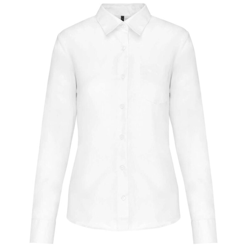 ka549-white-a1 Kariban LONG-SLEEVED - JESSICA' SHIRT LADIES - Λευκό
