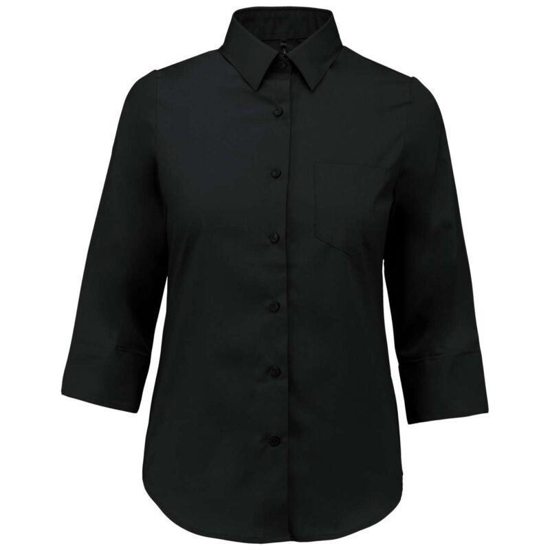 Kariban LADIES' 3/4 SLEEVED SHIRT" The instruction is to "Translate this product title/text to natural Greek". If I keep "3/4" as "3/4", is it "natural Greek"? Yes, "3/4" is very commonly used in Greek for sleeve length. If I translate - Μαύρο