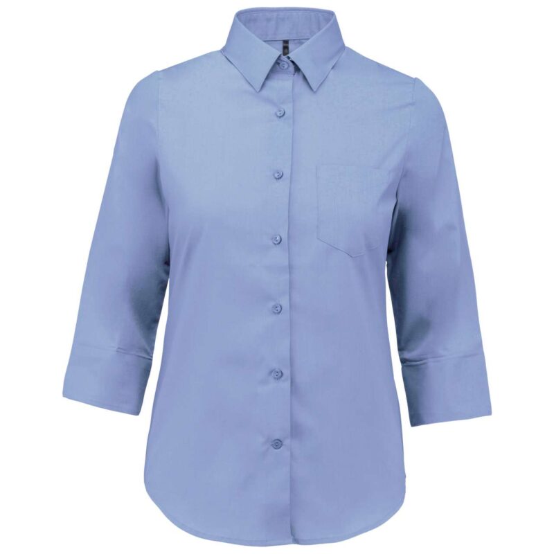 Kariban LADIES' 3/4 SLEEVED SHIRT" The instruction is to "Translate this product title/text to natural Greek". If I keep "3/4" as "3/4", is it "natural Greek"? Yes, "3/4" is very commonly used in Greek for sleeve length. If I translate - Φωτεινό Γαλάζιο