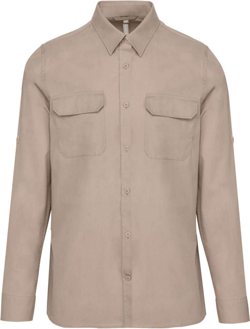 Kariban SOL'S LONG-SLEEVED SAFARI SHIRT` - μπεζ