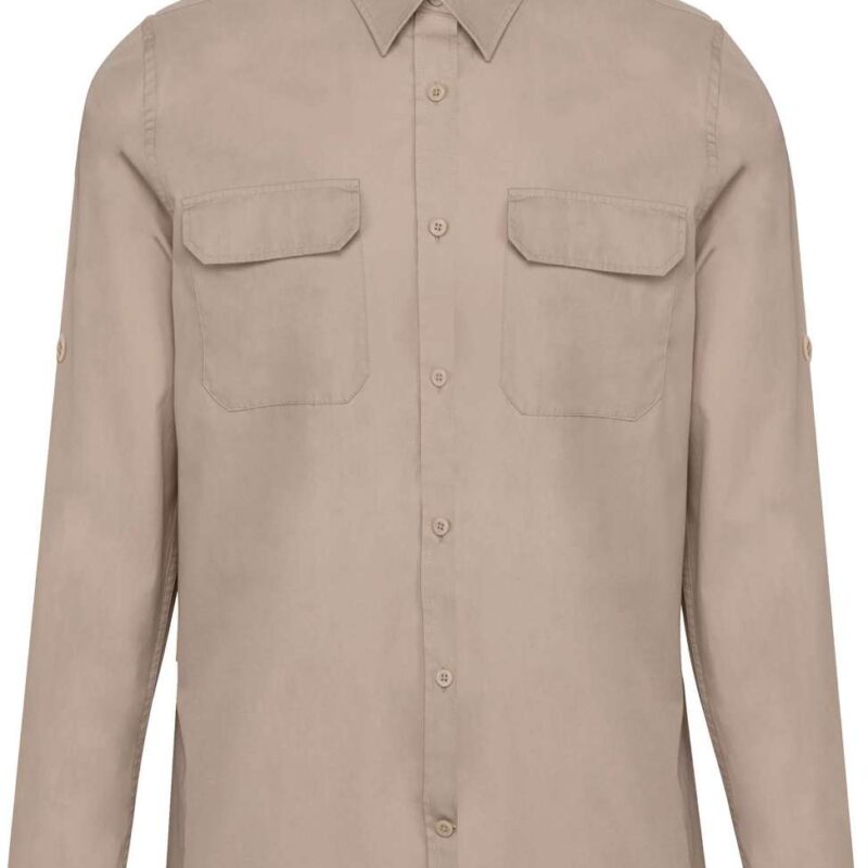 ka590-beige-a1 Kariban SOL'S LONG-SLEEVED SAFARI SHIRT` - μπεζ