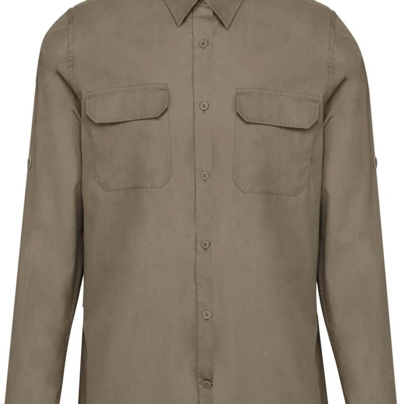 ka590-light_khaki-a1 Kariban SOL'S LONG-SLEEVED SAFARI SHIRT` - Light Khaki