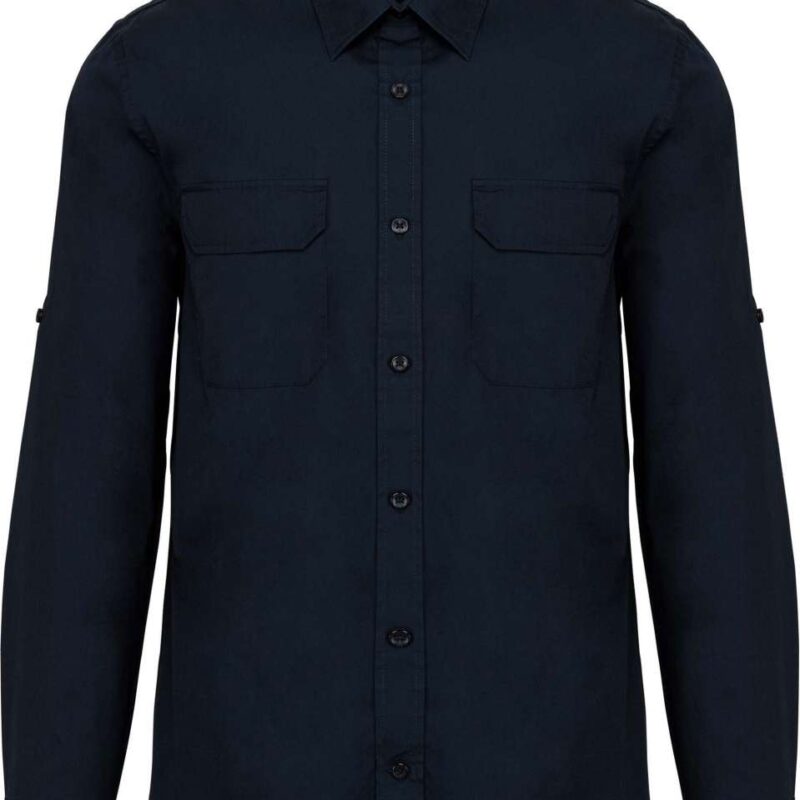 Kariban SOL'S LONG-SLEEVED SAFARI SHIRT` - Μπλε μαρίν
