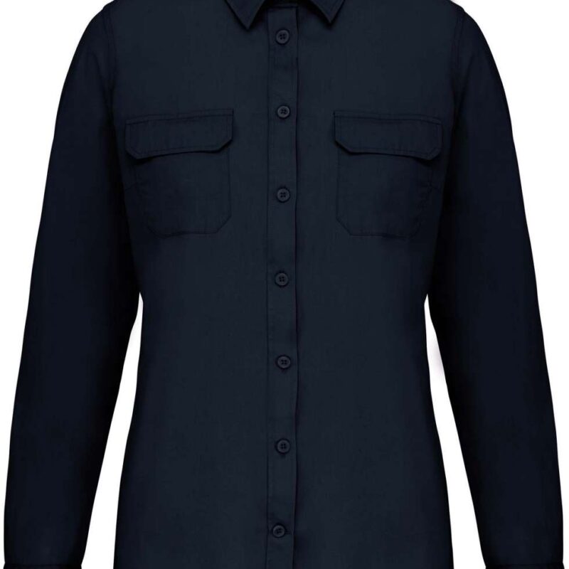 Kariban LADIES LONG-SLEEVED SAFARI SHIRT - Μπλε μαρίν