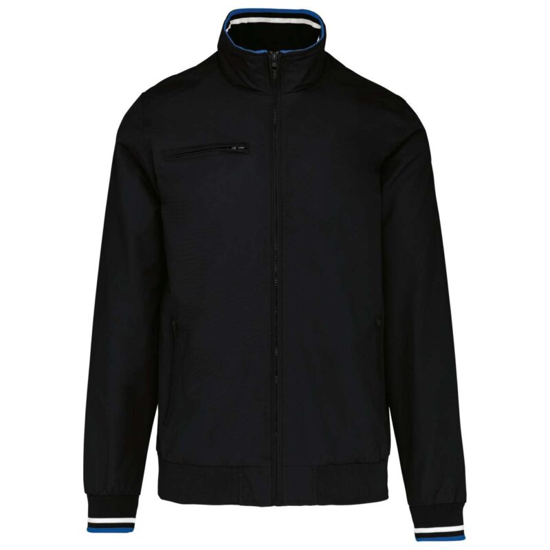 ka609-black_white_blue-a1 Kariban CITY BLOUSON JACKET - Μαύρο/Λευκό/Μπλε
