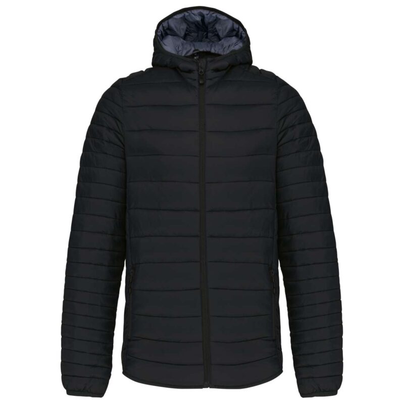 ka6110-black-a1 Kariban Ανδρικό LIGHTWEIGHT HOODED PADDED JACKET - Μαύρο