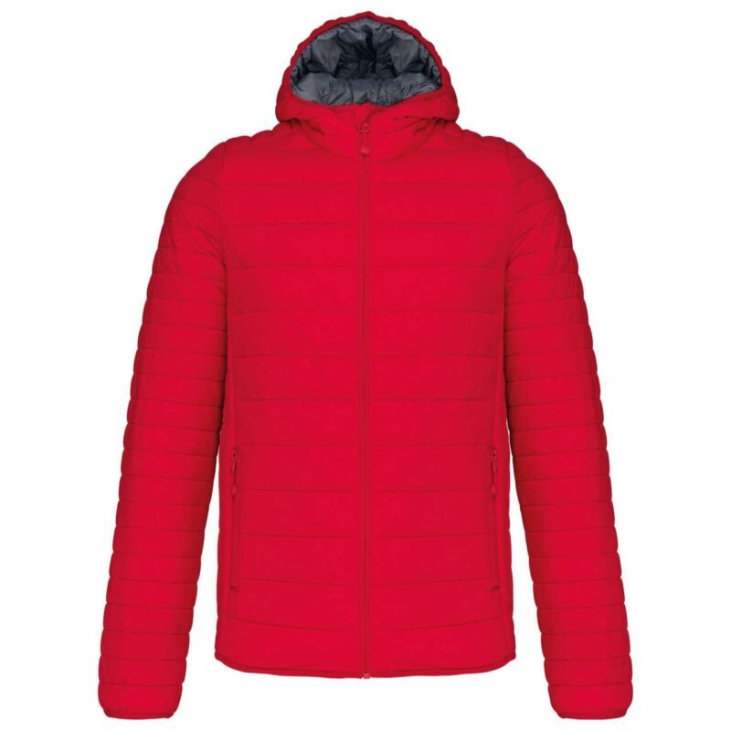 ka6110-red-a1 Kariban Ανδρικό LIGHTWEIGHT HOODED PADDED JACKET - Κόκκινο
