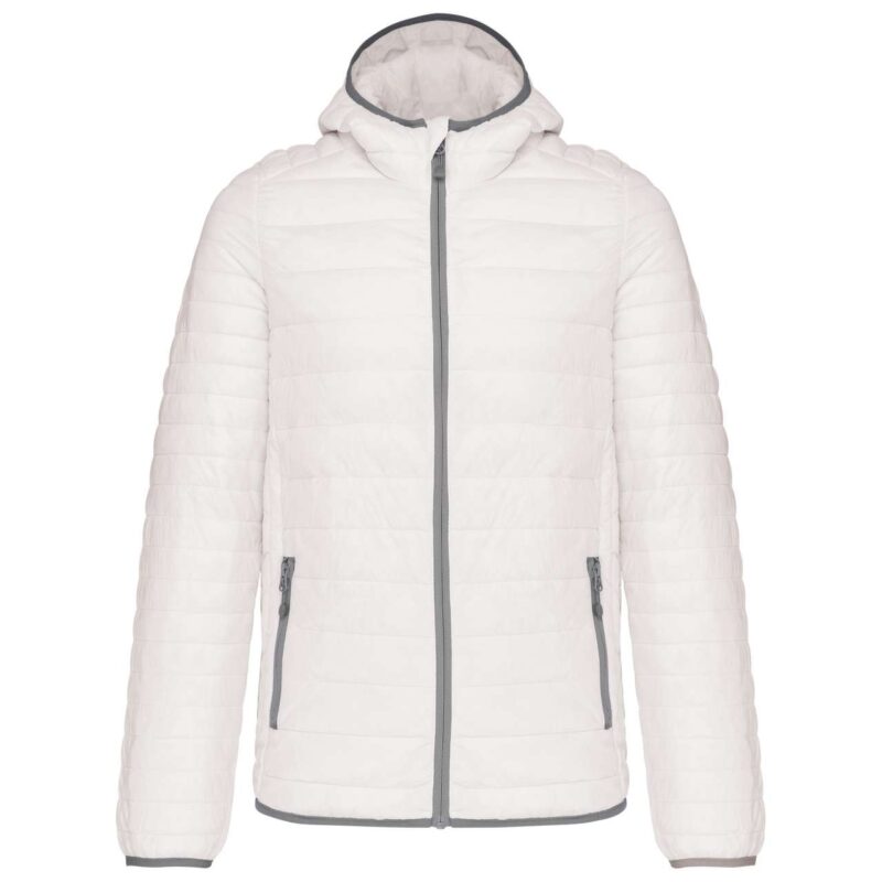 ka6110-white-a1 Kariban Ανδρικό LIGHTWEIGHT HOODED PADDED JACKET - Λευκό