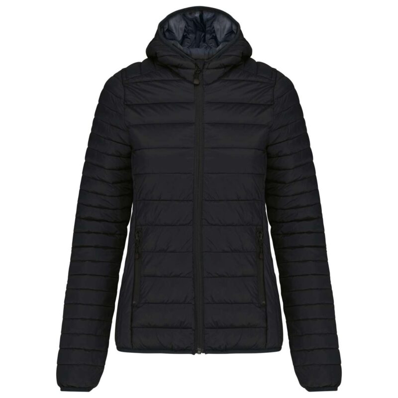 ka6111-black-a1 Kariban LADIES' LIGHTWEIGHT HOODED PADDED JACKET - Μαύρο