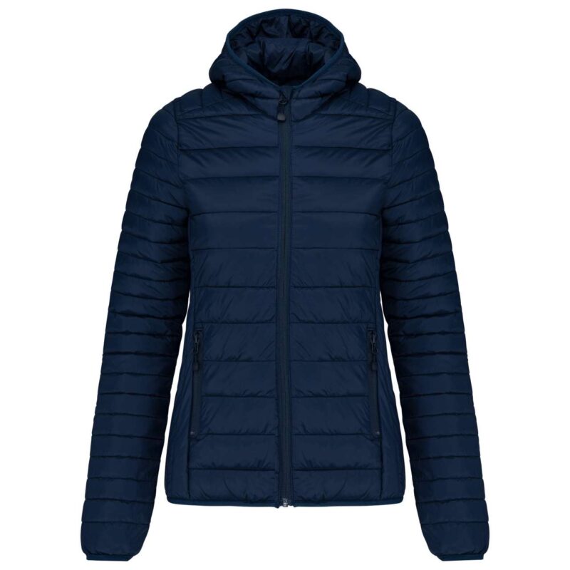 ka6111-navy-a1 Kariban LADIES' LIGHTWEIGHT HOODED PADDED JACKET - Μπλε μαρίν