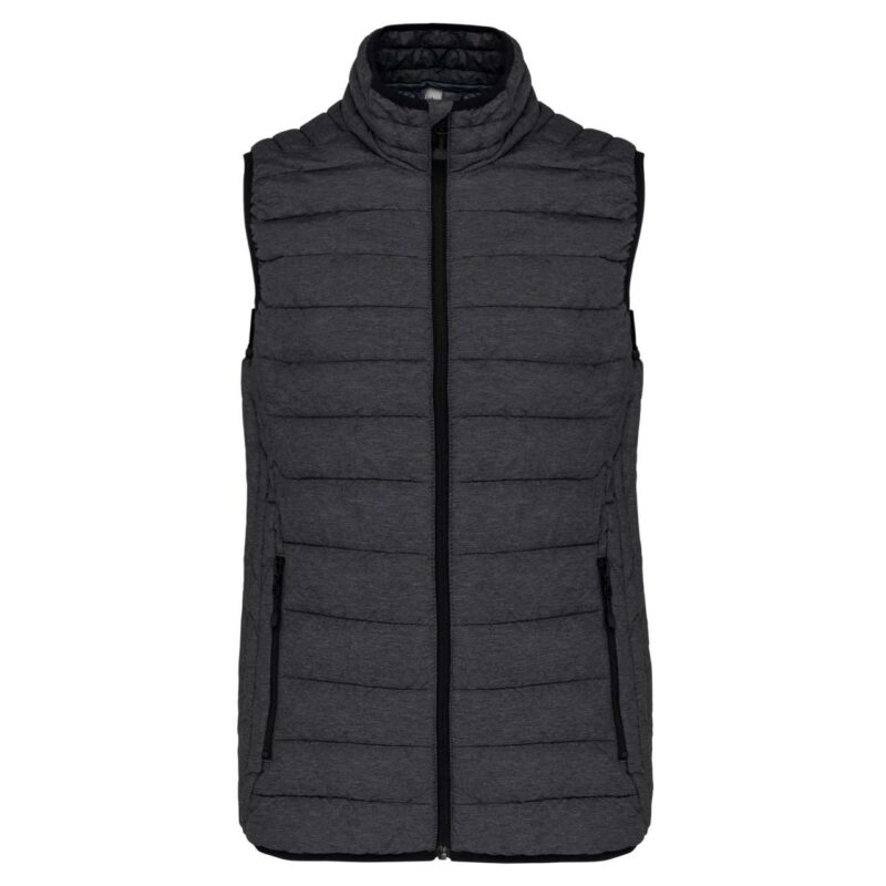 ka6114-marl_dark_grey-a1 Kariban LADIES' LIGHTWEIGHT SLEEVELESS FAKE DOWN JACKET - 70% Polyamide/30% Polyester