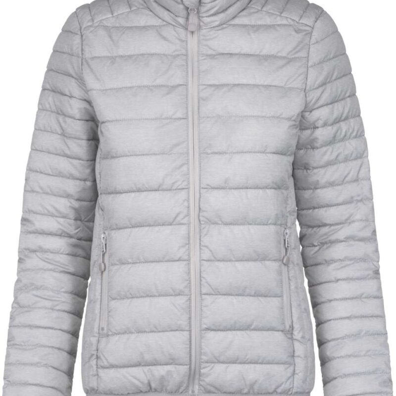 ka6121-marl_silver-a1 Kariban LADIES' LIGHTWEIGHT PADDED JACKET` - 70% Polyester/30% Polyamide