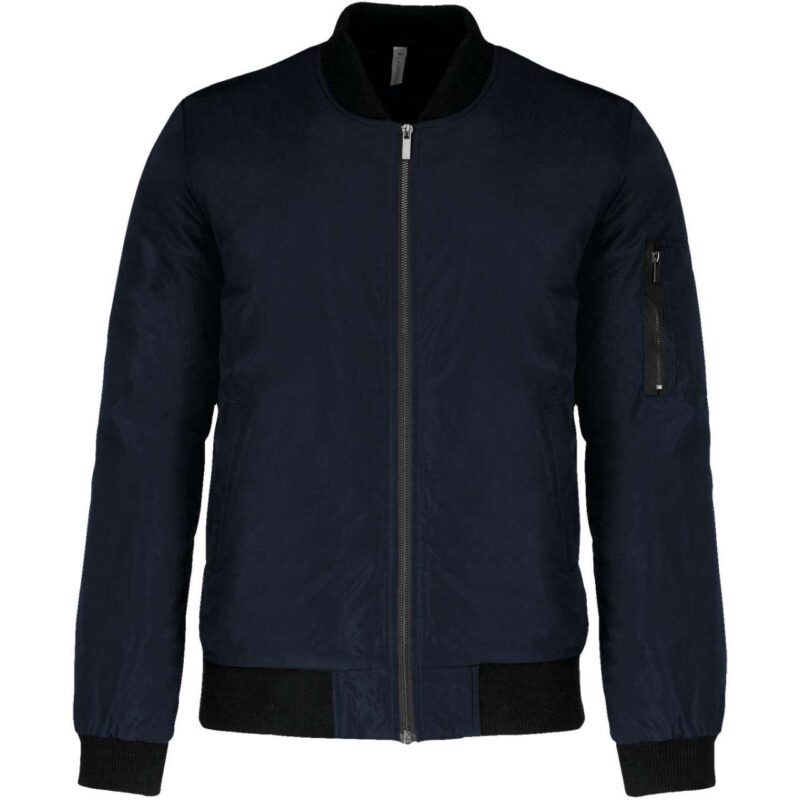 ka6122-navy-a1 Kariban Ανδρικό BOMBER JACKET - Μπλε μαρίν