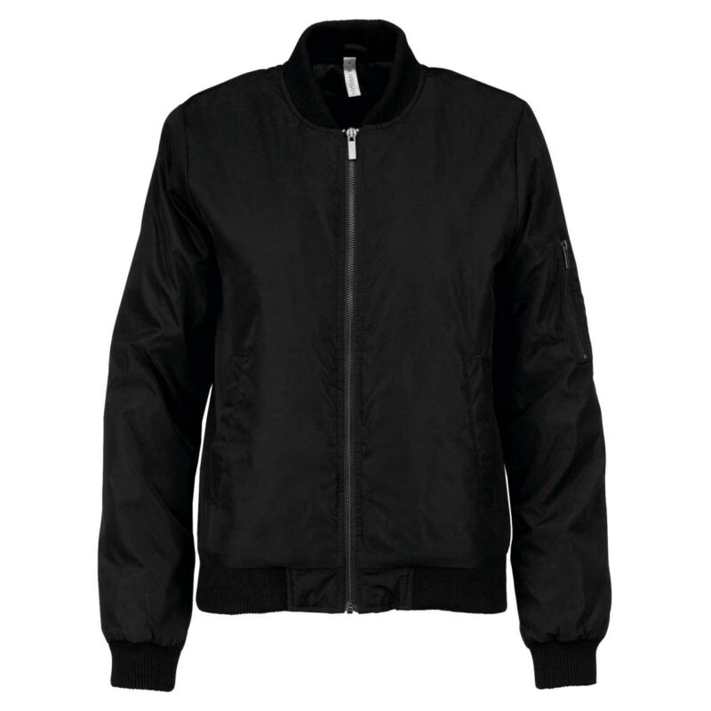 ka6123-black-a1 Kariban LADIES' BOMBER JACKET - Μαύρο