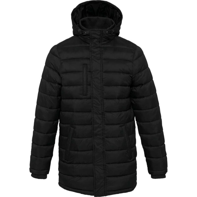 Kariban MEN'S LIGHTWEIGHT HOODED PADDED PARKA - Μαύρο