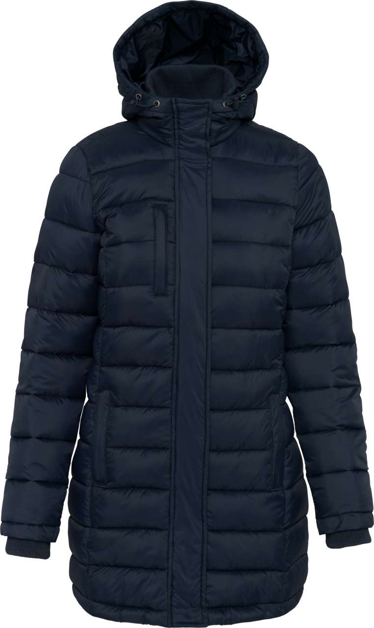 ka6129-navy-a1 Kariban LADIES' LIGHTWEIGHT HOODED PADDED PARKA - Μπλε μαρίν