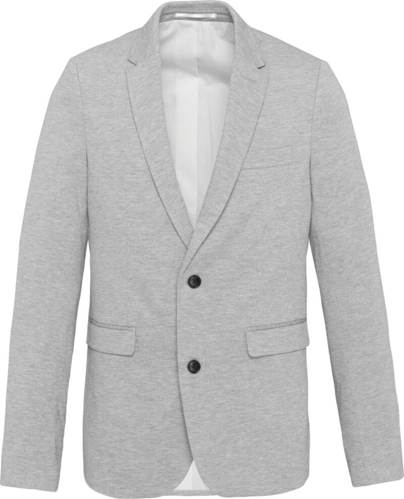 ka6132-light_grey_heather-a1 Kariban ". Let's re-evaluate the "keep exactly" instruction. "Preserve brand names, model names, product-line names, trademarks, placeholders like JACKET, SKUs and technical terms exactly." "Do not translate protected commercial names such as HEAVY BLEND™, HEAVY COTTON™, DRYBLEND®, SOFTSTYLE, PREMIUM, SOL'S - 74% Polyester/24% Viscose/2% Elastane