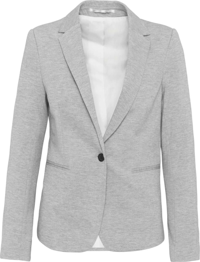 ka6133-light_grey_heather-a1 Kariban LADIES' KNIT JACKET - 74% Polyester/24% Viscose/2% Elastane